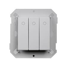 Module nút nhấn ba có LED màu trắng Simon V8 80370F