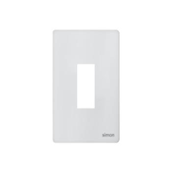 Mặt aptomat tép đơn lắp dọc (Trắng) Simon K1 K1061D