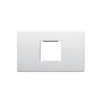 Mặt 1 lỗ size M lắp ngang có gân viền (Trắng) Simon KV1 K1911N