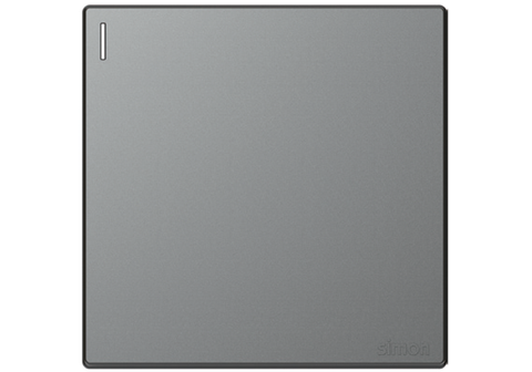 Bộ Công tắc đơn, 1 chiều mặt vuông màu Xám (Grey) cao cấp Simon S6 581011-61