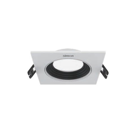 Mặt viền Spotlight KC1 vuông màu trắng góc chiếu 30 độ Simon N0424-0276