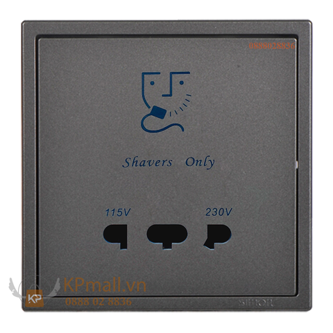 Module ổ cắm dao cạo râu màu xám Simon i7 70E651-61
