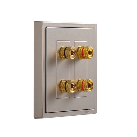 Module ổ cắm loa đôi màu sâm panh Simon i7 705402-46