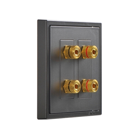 Module ổ cắm loa đôi màu xám Simon i7 705402-61