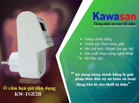 Ổ Cắm Hẹn Giờ Kỹ Thuật Số Kawasan TGE2B