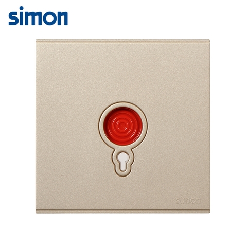  Bộ Công tắc khẩn cấp lắp đế chuẩn vuông màu Sâm Panh (Champagne) Simon E6 725901-46