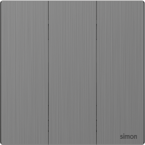 M7 Metal- Bộ công tắc ba 2 chiều (Brushed Grey) Simon M7 661032M-2B