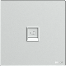 M7 Gem- Bộ ổ cắm mạng Cat6 đơn (Diamond Sliver) Simon M7 665218G-4E