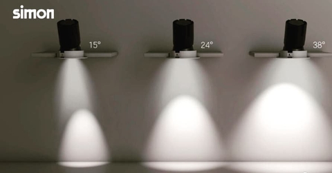 Thân đèn chiếu điểm Spotlight KC1 loại có TRIAC Dài 15W góc chiếu 15 độ 3000K Simon N04E0-0552