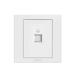  Bộ Ổ cắm mạng đơn CAT6 chuẩn vuông màu trắng Simon S5 S5810