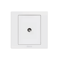  Bộ Ổ cắm tivi đơn chuẩn vuông màu trắng Simon S5 S5840