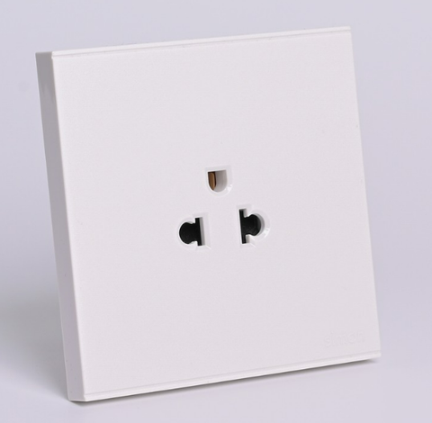 Bộ Ổ cắm đơn chuẩn Âu-Mỹ 16A chuẩn vuông màu trắng Simon E6 721087