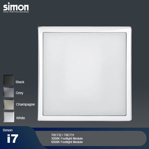 Simon i7 - Module Đèn chân cầu thang 3000K (Đen), 70E732-26