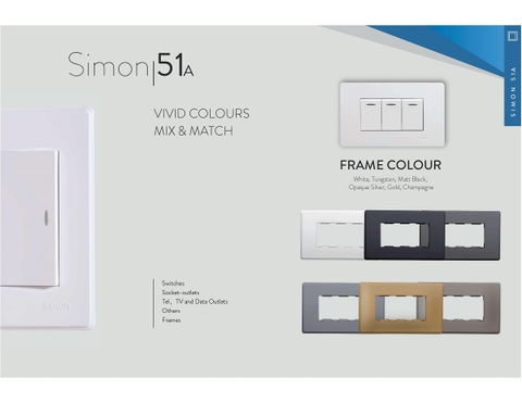 Ổ cắm  sạc USB 2 cổng  2.1A màu trắng Simon 51A HE721