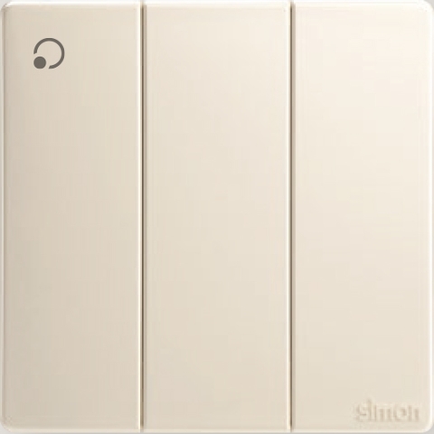 Bộ ba 1 chiều Simon K3 màu sâm panh chuẩn đế vuông 571031-46