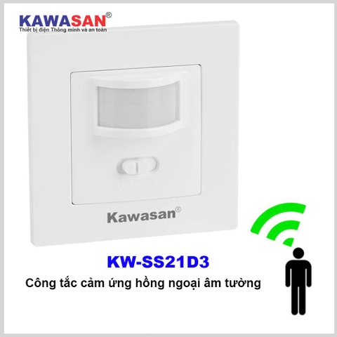 CÔNG TẮC CẢM ỨNG CHUYỂN ĐỘNG CHUẨN VUÔNG ÂM TƯỜNG KAWASAN SS21D3