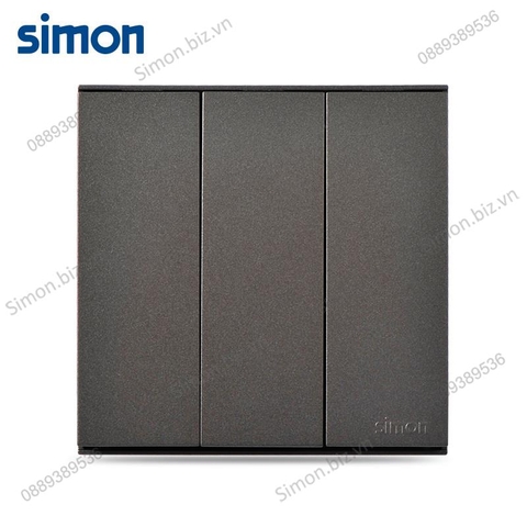 Bộ công tắc ba, một chiều chuẩn vuông màu Xám (Grey) Simon E6 721031-61