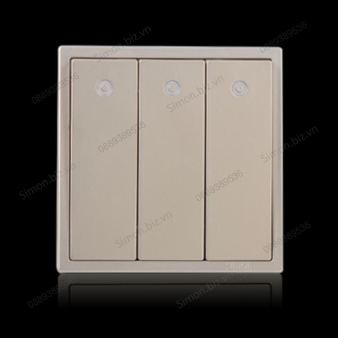 Module công tắc ba 1 chiều có đèn LED màu Sâm Panh Simon i7 701033-46