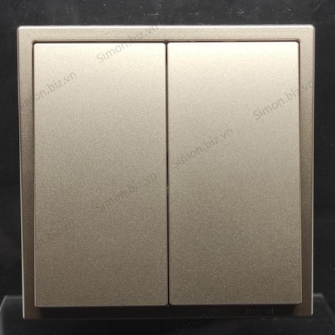 Module công tắc nhấn nhả, nút nhấn đôi màu Sâm Panh Simon i7 701021F-46