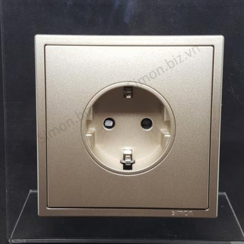 Module ổ cắm đơn schuko 16A có chân tiếp địa màu sâm panh Simon i7 701687-46