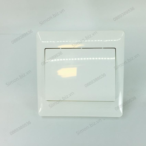 Bộ công tắc trung gian đơn mặt vuông (công tắc bật tắt nhiều vị trí) màu trắng Simon 50 51026B