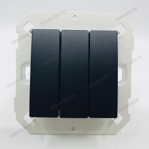Module nút nhấn ba màu Đen Simon V8 80371F-26
