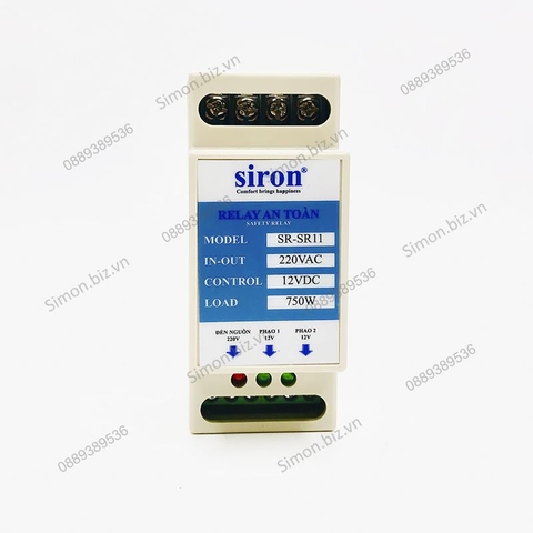 Rơ le an toàn 12V cho phao điện chống cạn chống tràn bể nước Siron SR-SR11