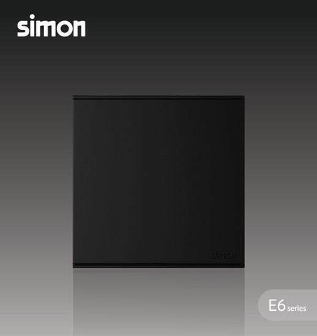Simon E6 Bộ công tắc đơn, hai chiều có đèn LED (Đen), 721014-26
