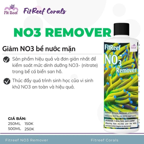FitReef NO3 Remover - dung dịch giảm NO3 nitrate an toàn và hiệu quả cho bể san hô cá biển