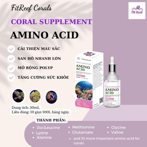 FitReef Amino Acid bổ sung acid amin cho san hô - tăng màu, tăng cường sức khỏe và độ mở polyp