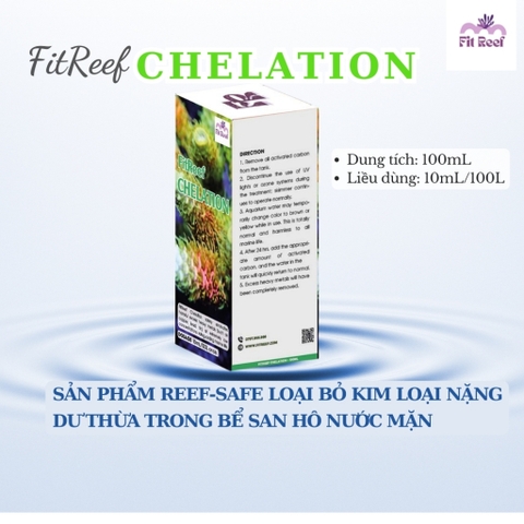 FitReef Chelation - sản phẩm reef-safe khử kim loại nặng dư thừa trong bể san hô