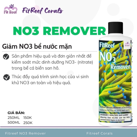 FitReef NO3 Remover - dung dịch giảm NO3 nitrate an toàn và hiệu quả cho bể san hô cá biển