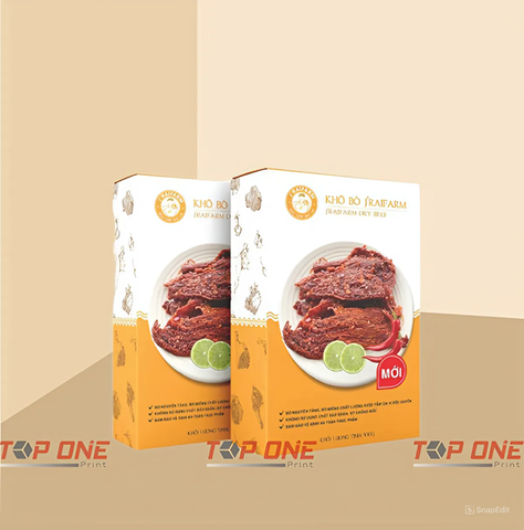 In ấn hộp giấy đựng bò khô