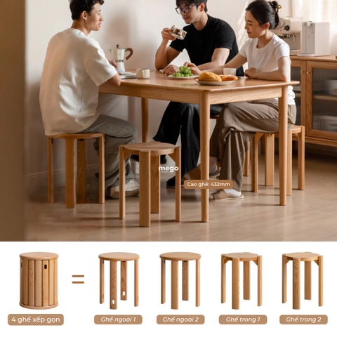 Ghế Đôn Thông Minh NOOK - 4 Trong 1