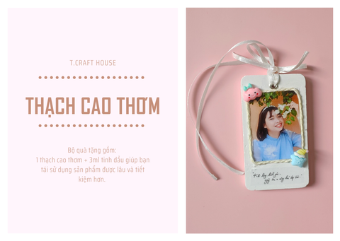 BỘ QUÀ TẶNG THẠCH CAO THƠM HANDMADE IN HÌNH THEO YÊU CẦU KÈM TINH DẦU 3ML NHIỀU MÙI T-CRAFT