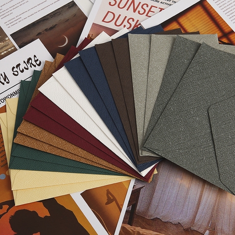 SET 5 BAO THƯ CAO CẤP VÂN VẢI LANH NHIỀU MÀU SẮC PHONG CÁCH CỔ ĐIỂN T-CRAFT