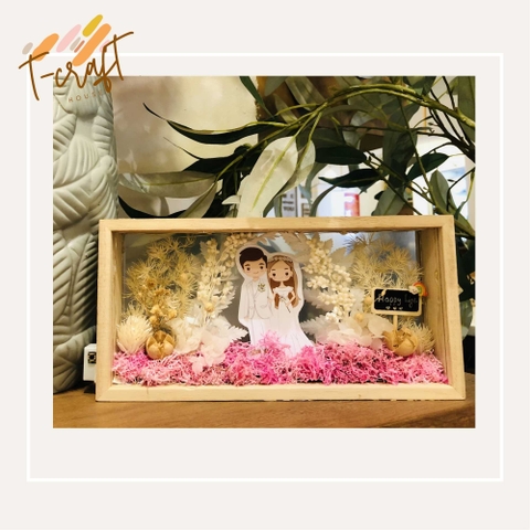 COMBO QUÀ HANDMADE KHUNG TRANH HOA VÀ THIỆP 3D – MÓN QUÀ SINH ĐỘNG VÀ Ý NGHĨA T.CRAFT HOUSE MẪU 2