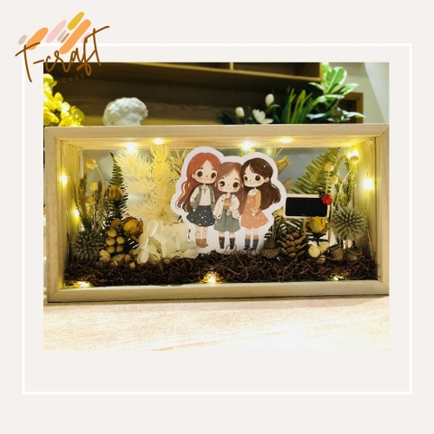 COMBO QUÀ HANDMADE KHUNG TRANH HOA VÀ THIỆP 3D – MÓN QUÀ SINH ĐỘNG VÀ Ý NGHĨA T.CRAFT HOUSE MẪU 5