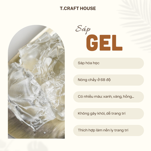 SÁP GEL TRONG SUỐT CAO CẤP LOẠI 1 LÀM NẾN HANDMADE T.CRAFT HOUSE