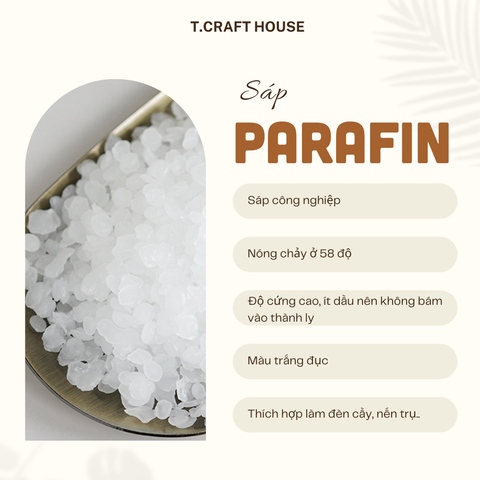 SÁP PARAFFIN HẠT TINH LUYỆN CAO CẤP LOẠI 1 LÀM NẾN HANDMADE T.CRAFT HOUSE