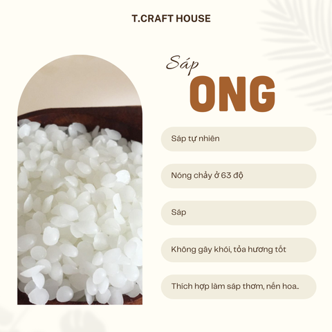 SÁP ONG HẠT THIÊN NHIÊN CAO CẤP LOẠI 1 LÀM NẾN HANDMADE T.CRAFT HOUSE
