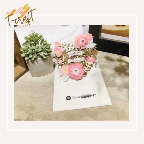 THIỆP HANDMADE HOA 3D NHÀ LÀM CAO CẤP NHIỀU MÀU SẮC VÀ CHỦ ĐỀ T.CRAFT HOUSE - 01