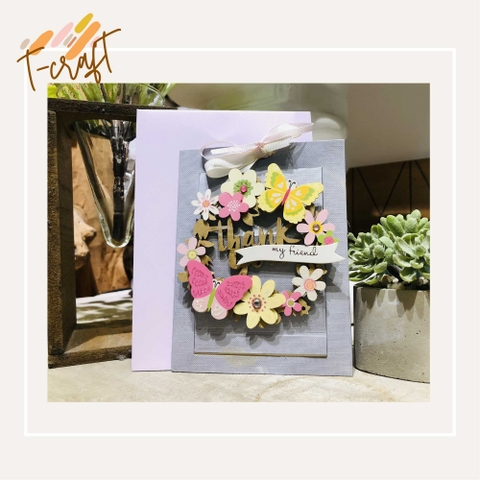 THIỆP HANDMADE HOA 3D NHÀ LÀM CAO CẤP NHIỀU MÀU SẮC VÀ CHỦ ĐỀ T.CRAFT HOUSE - 02