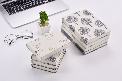 SỔ TAY BÌA VẢI LINEN MÀU PASTEL PHONG CÁCH VINTAGE T.CRAFT HOUSE