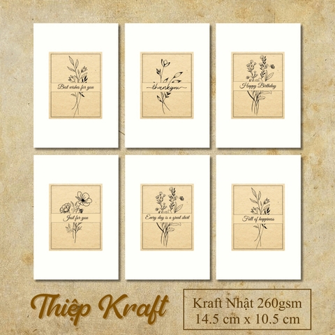 THIỆP HANDMADE NHÀ LÀM NHIỀU CHỦ ĐỀ ĐI KÈM THÔNG ĐIỆP Ý NGHĨA T.CRAFT HOUSE (KHÔNG KÈM BAO THƯ)