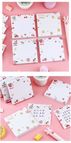 GIẤY NHỚ HÌNH VUÔNG CHỦ ĐỀ TRÁI CÂY ĐANG DẠNG, MÀU SẮC T-CRAFT  ^^