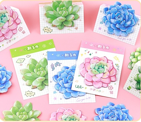 COMBO 4 SET GIẤY NHỚ HÌNH HOA XINH XẮN PHONG CÁCH RETRO T.CRAFT HOUSE