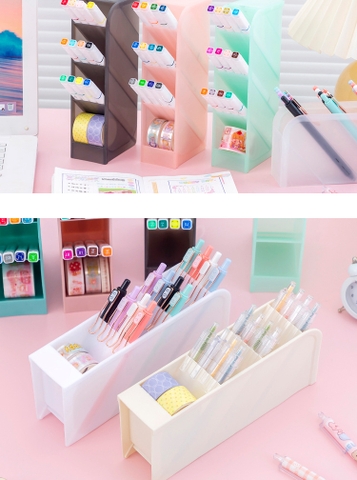 KỆ ĐỰNG 4 TẦNG ĐỂ BÀN TIỆN DỤNG ĐỰNG BÚT, MỸ PHẨM CUTE