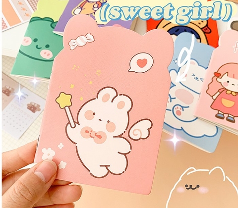 SỔ TAY MINI CHỦ ĐỀ HOẠT HÌNH DỄ THƯƠNG, NHỎ GỌN, TIỆN LỢI NHIỀU MÀU SẮC T-CRAFT ^^