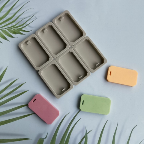 KHUÔN SILICON LOẠI 1 CAO CẤP LÀM SÁP THƠM, RESIN,THẠCH CAO, XÀ PHÒNG HÌNH CHỮ NHẬT LỖ DẸP T.CRAFT HOUSE
